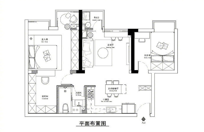 85平三室公寓設(shè)計(jì)，衣帽間無疑是最滿意